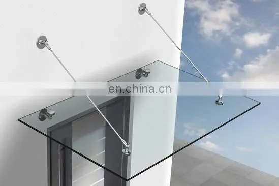 Stainless Steel 304 316 Glass Awning Sets Canopy System Floor Mounts Connector Fittings photo-3