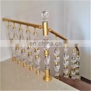 Stair Railing Stainless Steel Acrylic Handrail Post Titanium Satin or Mirror photo-6