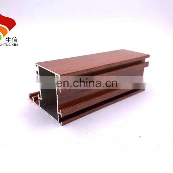 Shengxin Wood Grain Aluminium Doors and Window Profile Section for Algeria photo-3
