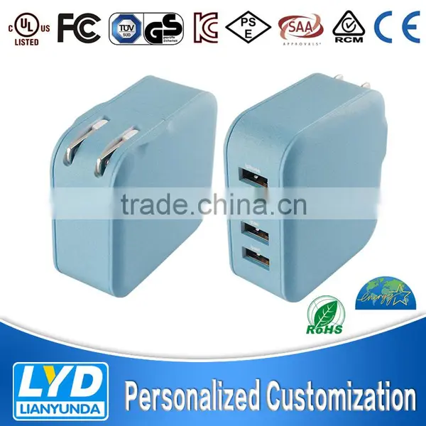Travel Wall Charger 5V 2.4A 3.4A 4.2A 6.2A Multi USB Port Power Adapter With US EU Plug for Mobile Phone