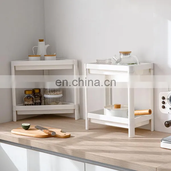 Kitchen Truck Trolley Rack With Caster Convenient Transfer of Movement Detachable Plastic Storage Cart 4 Tiers photo-3