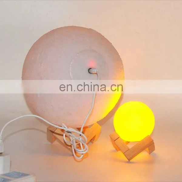 20cm 3D Moon Lamp With Stand Warm and Cool Lighting Remote and Touch Control Decorative Moon Light 3D LED Night Light photo-5