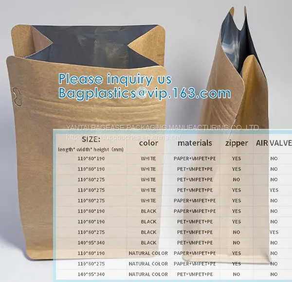 Kraft Paper Pouch, Odor Proof Bags, Zip Top Waterproof For Food Storage, Heavy Duty Ziplock, Heat Sealable photo-2