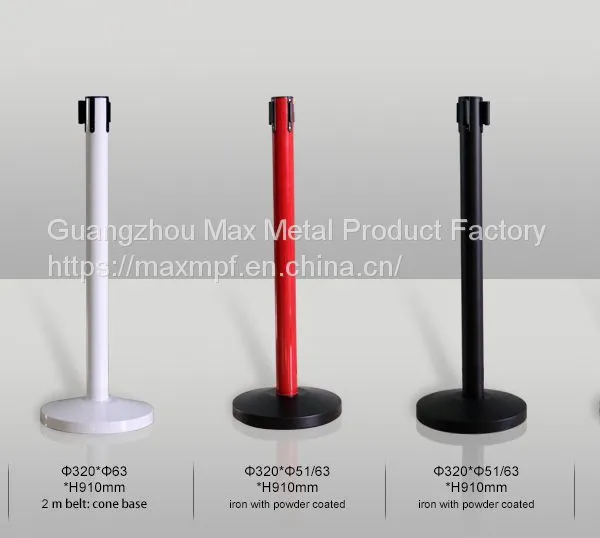 LG-B9 Brown Control Crowd Queue Barrier Belt Stanchions Pole photo-4