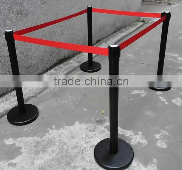 Black Stainless Steels Queue Stanchions-Retractable Tensa Barriers- QueueWay Post photo-6