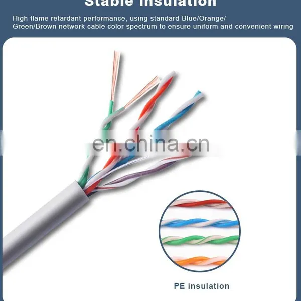 High Quality Rj45 Cat5e Computer Network Communication Wire Price PVC Copper Cat6 Patch Lan Cable Electrical Wires and Cables photo-3