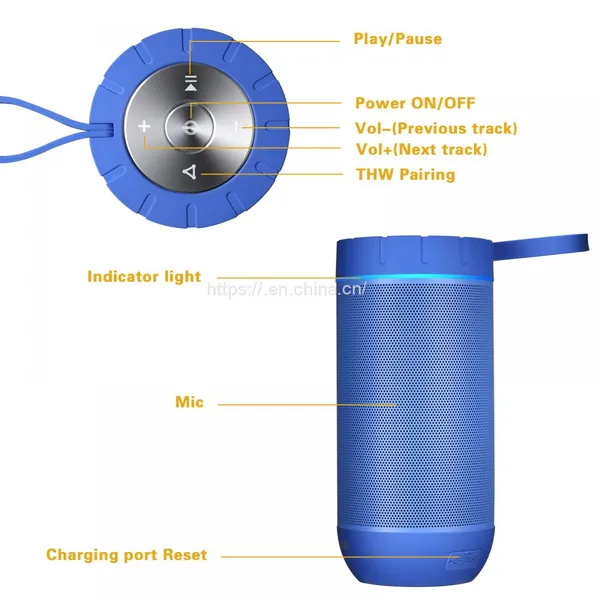 Waterproof Bluetooth Speakers Outdoor Wireless Portable Speaker photo-2