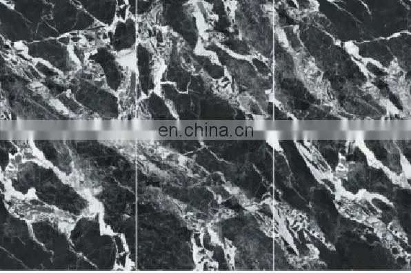 Large Format Marble Slab Black Floor Rough Surface Ceramic Porcelain Tiles Oversized Wall Slab photo-2