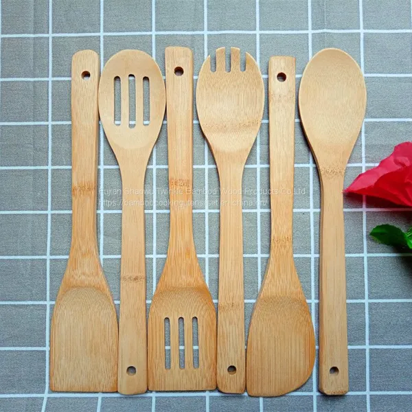 Bamboo Spoon and Fork,bamboo Knife Bamboo Kitchen Utensil Set Wholesale photo-5