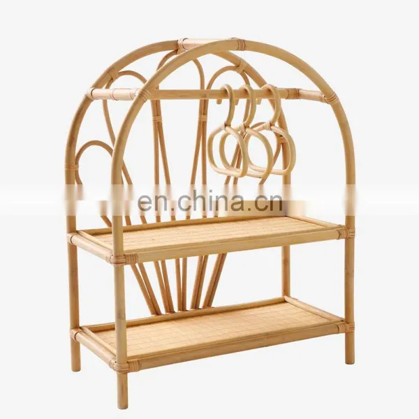 Hot Selling Rattan Wardrobe for Dolls, Wardrobe Rattan Doll Furniture Kids Toys Mini Boho Vietnam Manufacturer