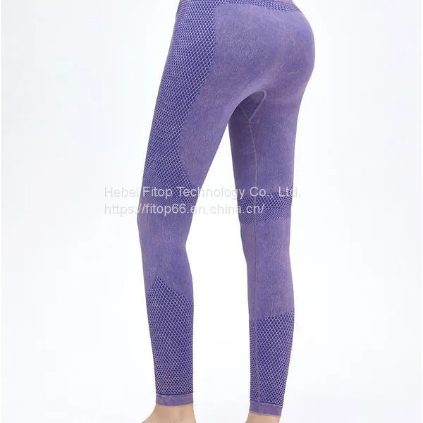 High Waist Jacquard Yoga Pants photo-2