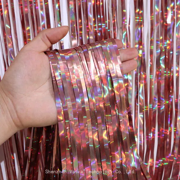 Wholesale Metallic Foil Curtains - 2/3 Pack, 3.2x8.2ft Sparkle Backdrops for Party Distributors photo-2