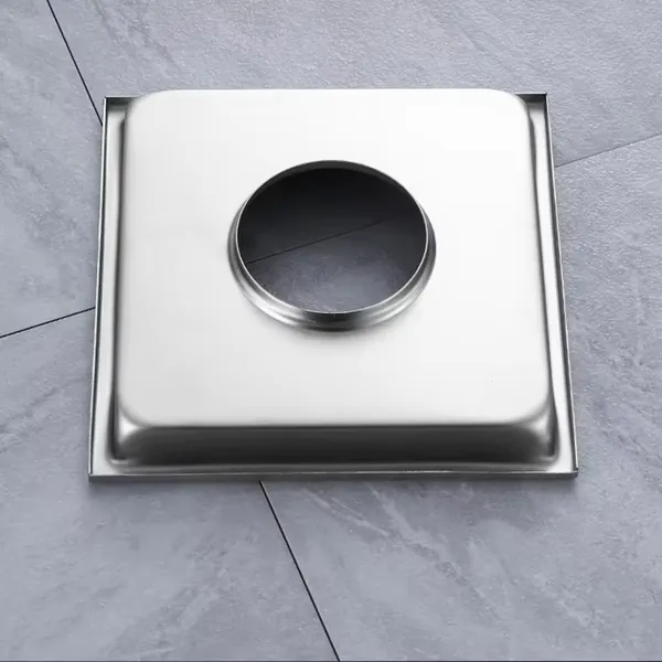 Modern Design Square 304 Stainless Steel Hidden Floor Drain Deep Water Seal With Cross-Border Access for Bathrooms and Toilets photo-5