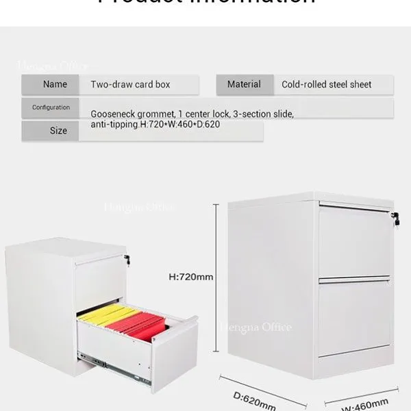 Cold Rolled Steel Hanging File Cabinet With Lock & Silent Slides for Office Administration | Holds 200 Folders per Drawer photo-4