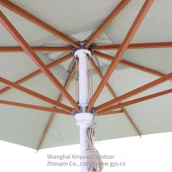 Aluminum Alloy Outdoor Umbrella With Double Pulleys and Ropes Suitable for Gardens, Courtyards and Terraces, Outdoor Furniture photo-3