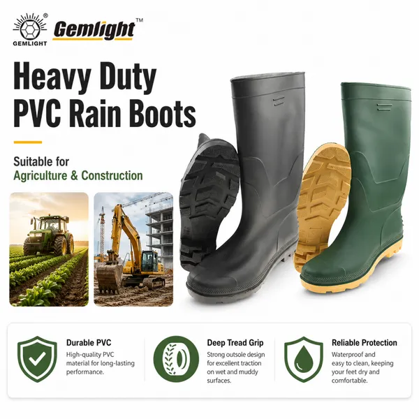 Factory Supply PVC Rain Boots for Long Wearing Comfort for Hardware Wholesalers Distributor Supply Program for Agriculture Cleaning and Dail photo-5