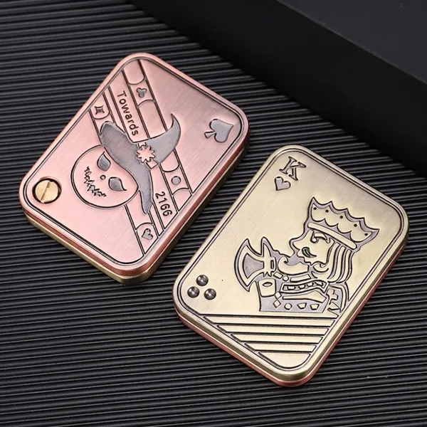 Custom Logo Laser Engraved Small Poker Card Magnetic Slider Pocket Size Compact EDC Fidget Toy Stress Relief Gadget OEM