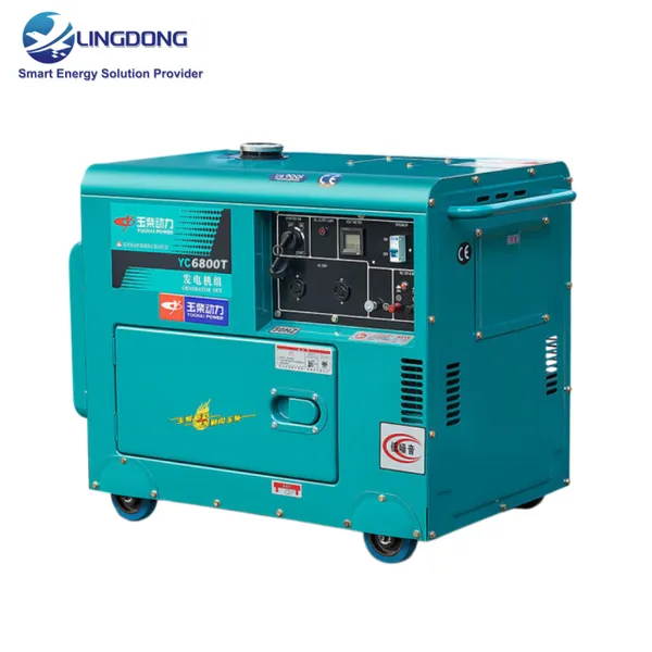 Hot Sale 5.5kW Diesel Mini Silent Generator Set Quiet Portable 5.5kVA Genset Yuchai YC6800T for Whole House and Electric Tools