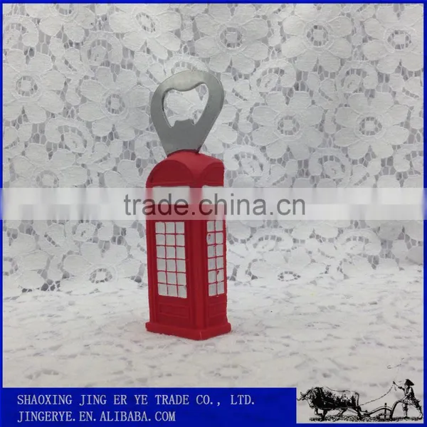 Resin Red Telephone Booth Design Bottle Opener photo-6