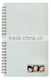 Spiral notebook with front covered rectangle shape sublimation print aluminum sheet