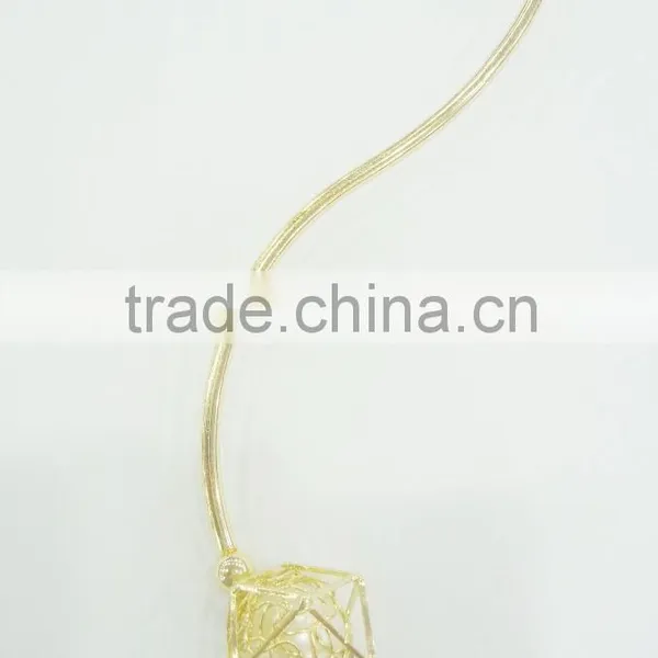 FACHION COLLAR NECKLACE WITH POLYGON FILIGREE BEADS DROPS photo-2