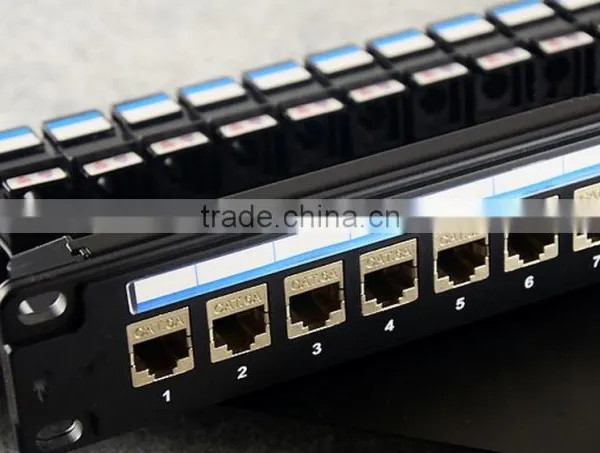 19" Fiber Optic Patch Panel Shielded 24 Port Cate6A Patch Panel photo-2