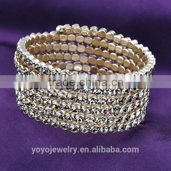 Equisite Crystal Bangle 14g Gold Mood Bracelet photo-3