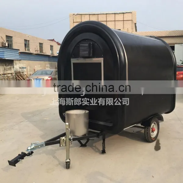 Black 7.6*5.5ft Big Wheels Carts to Sell Fast Food/food Van for Sale Food Trailer Mobile Food Cart photo-5