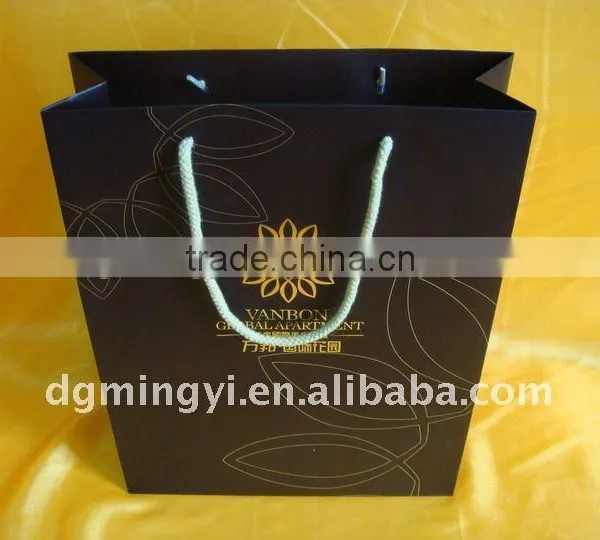 Luxury Black Paper Shopping Bag, Customer Design Packaging Bags photo-5
