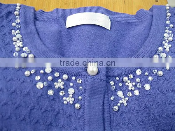12GG Knitting Wear, Lady Special Jacquard Casual Sweater Cardigan photo-3