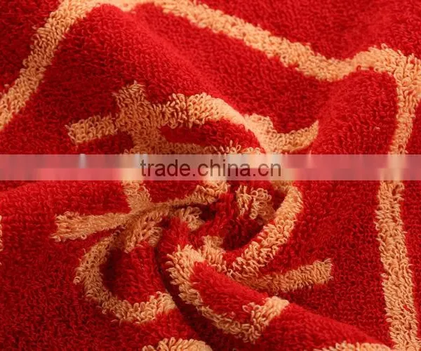 Chinese Element 100% Cotton Red Towel for Wedding photo-6