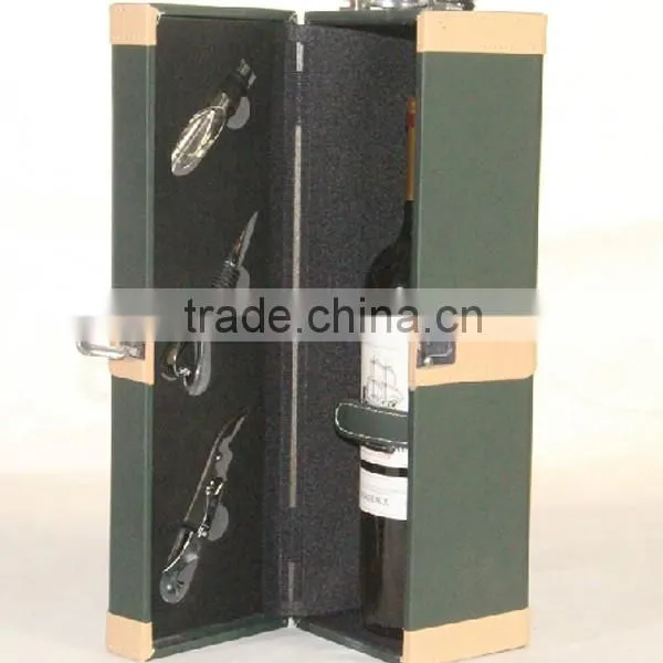 2015 Handmade High Quality Leather Box for Wine Glasses photo-3