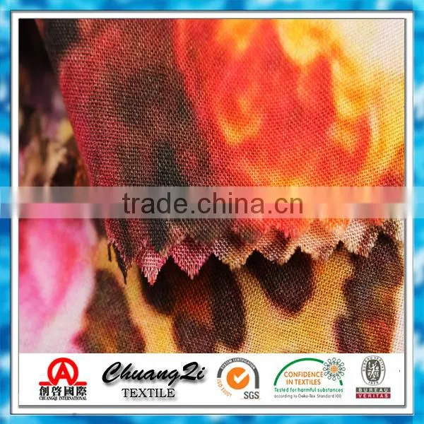 Beautiful Big Red Flowers Digital Printed 100% Rayon Fabric for Wholesale photo-5