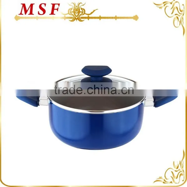 MSF-PA6240-1 24*10.5cm Pressing Aluminum Casserole Non Stick Coating Interior Non Induction Spiral Bottom photo-5
