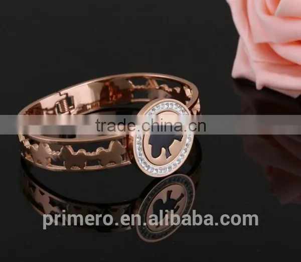 New Fashion Lucky Horse Female Bangle Rose Gold Bracelet For Women photo-4