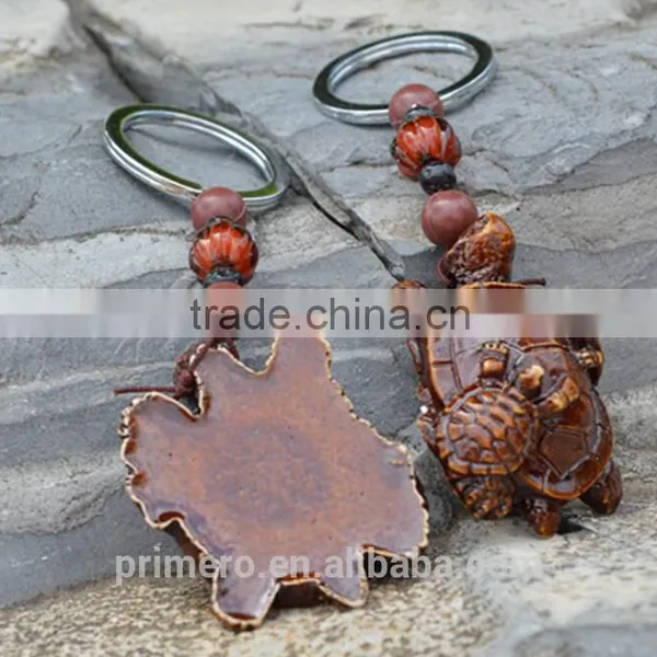 Retro Rosewood Wooden Tortoise Bead Key Chain Wholesale Custom photo-4