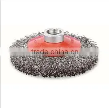 Crimped Steel Wire Bevel Brush