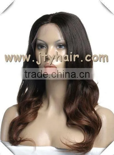 Hot Beauty 20" #1b#4 Ombre Color, Loose Wave, 100% Brazilian Virgin Hair Full Lace Wig photo-2