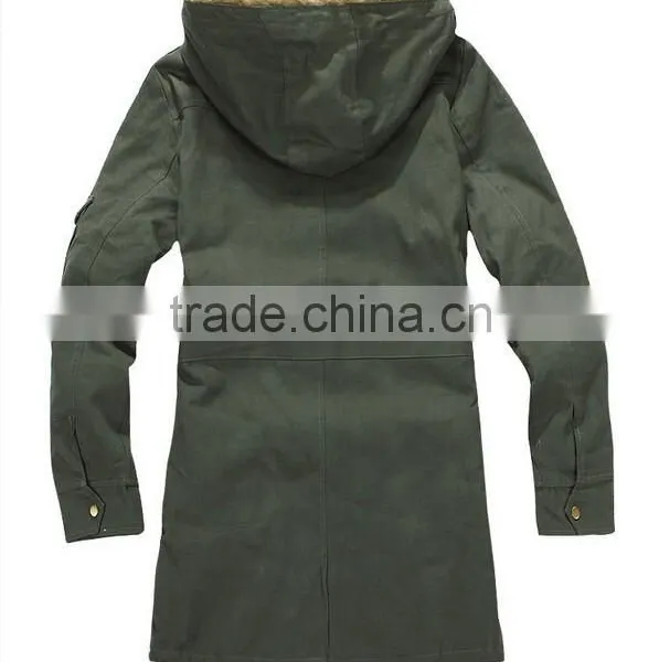 New Men Women Military Long Winter Trench Coat Jacket Hooded Parka Overcoat photo-3