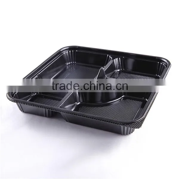 5 Compartment Disposable Plastic Japanese Bento Box photo-2