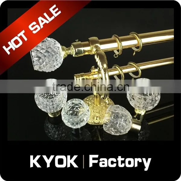KYOK Curtain Rod With Dimond Curtain Finial in Africa ,wrought Iron Curtain Rod Finials ,curtain Finials photo-4