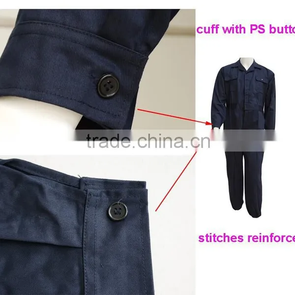 Polyester & 35% Cotton 220gsm Fabric Twill Industrial Fireproof Safety Uniforms Workwear for Mechanic Mens photo-3