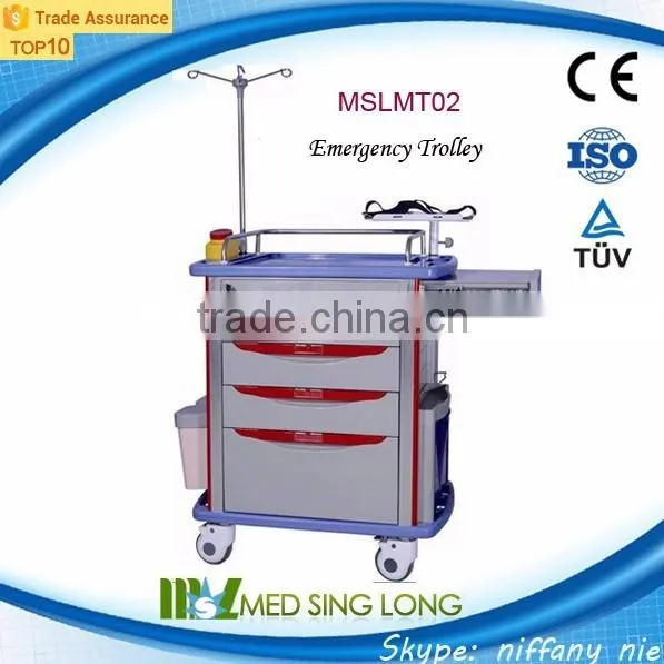 ABS Emergency Cart With 5 Drawers for Hospitals (MSLMT02N) photo-3
