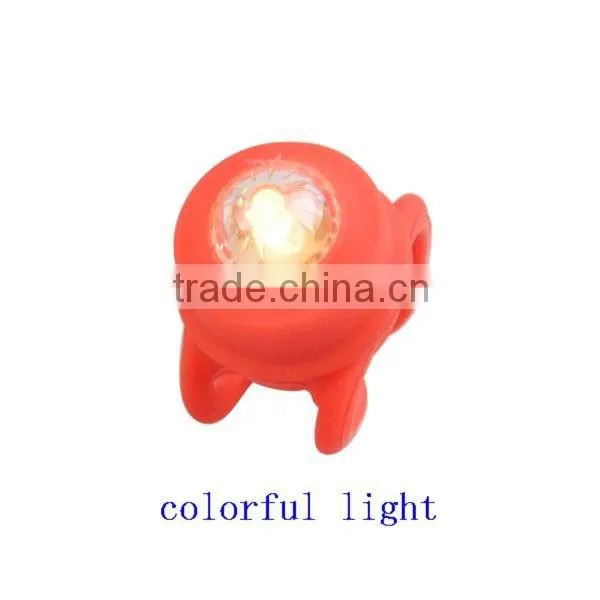 Round Silicone Shell Colorful Rear Light For Bike photo-4