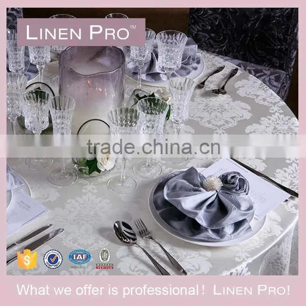 LinenPro Polyester Napkin Embroidered Restaurant Dinner Napkin photo-5
