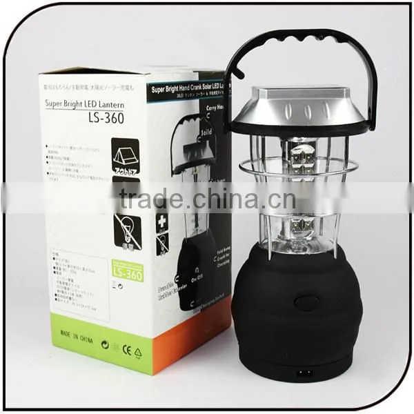 32 Led Powered by Hand Crank AAA Battery Solar Pannel Emergency Led Solar Camping Lantern Lamp photo-6