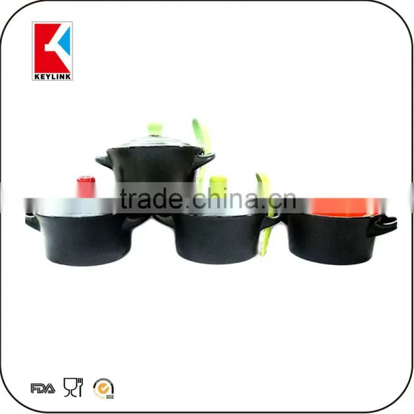 Best Selling Items Black Matt Finished Ceramic Soup Bowl Lid and Handle photo-2