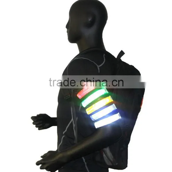 Reflective Pvc Snap Bracelet Wrist Band With Sheet Steel photo-6