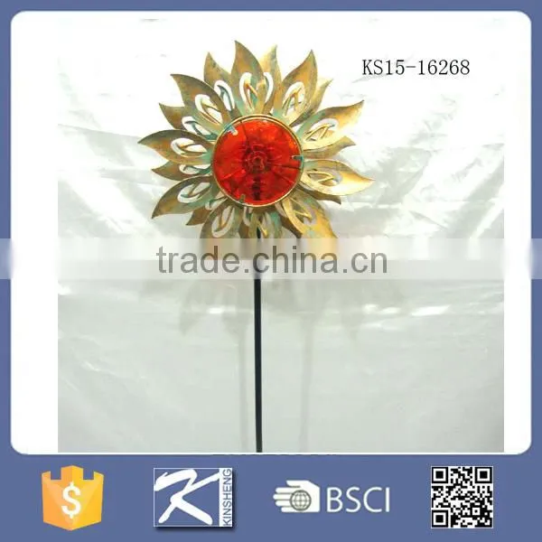 2016 Spring Garden Rolling Flower Metal Decorative Stake photo-3