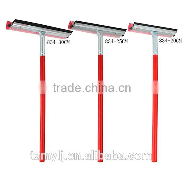 Window Cleaning Wiper Wood Handle Sponge With PVC Blade